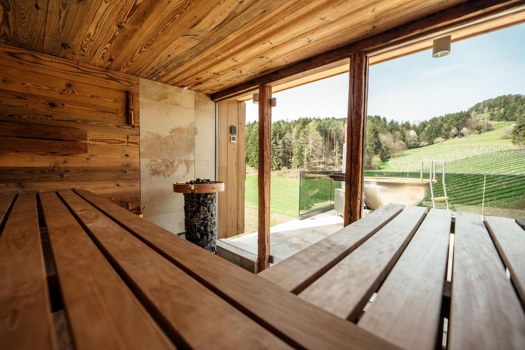 Chalet "Troadkostn" Mit Finnischer Panoramasauna & Edelstahl Hot Tub Eibiswald エクステリア 写真